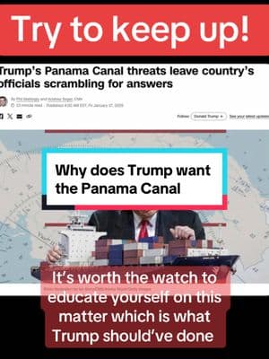 Why does Trump want the Panama Canal. No surprise Another failed business #treaty #expansion #panamacanal #trumpisadisgrace 