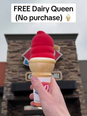 FREE Dairy Queen ice cream (No purchase needed) 🍦 #fastfood #dairyqueen #shopping 