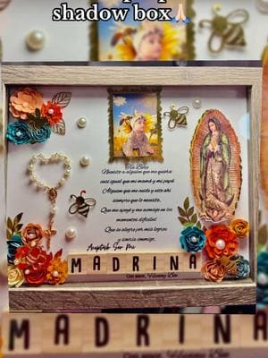 Madrina shadowbox🙏🏻🩷#godparents #foryoupage #proposal #padrinosdebautizo #propuestadepadrinos #valentines #cricut #crafts #virgencita 