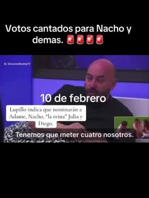 Votos cantados para Nacho y cuarto fuego 🚨🚨🚨🚨🚨🚨 #Icdlf5 #Icdlf #Icdfallstars #lacasadelosfamosos  #lacasadelosfamososallstars #nachocasano #lacasadelosfamososmx #lacasadelosfamososmexico #telemundorealities #NachoGanador #Telemundo #LCDLF2 #TLMDRealities #NBCUniverso #daniellanavarro #batallonnavarro #argentina #mexico #teambrocoli #nachifans #lupillorivera #pattynavidad #zerboni #juliagama #lucaonestini #urieldeltoro #erubeydeanda #laurabozzo #aleskagenesis 