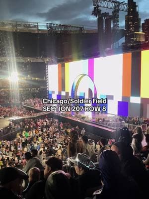 Reference for #cowboycarter Chicago, IL Soldier Field Section 207 Row 8  AMAZING VIEW!!! #seatview #cowboycarter #beyonce #soldierfield #Renaissancetour #cowboycartertour #beyhive #queenbey #beehive #queenbee