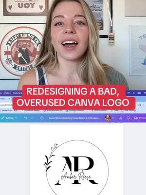 Redesigning another wayyy poorly designed logo on Canva #canvalogodesign #canvalogo #designalogo #redesign #businesscoach #marketing #marketingtips 