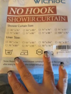 [Valentine's Day) PUNKRAY No Hook Shower Curtain with Snap in Liner - Wa..#chulaychingona #TikTokShop 