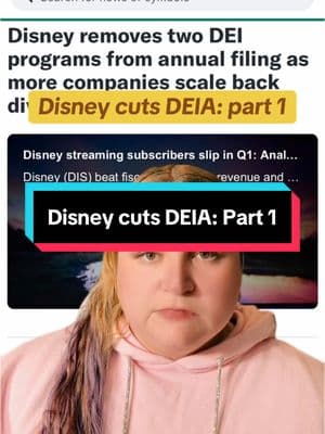 l recorded this before the new memo leak but this context is still important as part of the overall cuts  Part 2 coming shortly about Disney’s leaked DEIA cuts memo  #deia #dei #diversity #equity #inclusion #accessibility #disneynews #boycott #news #disney 