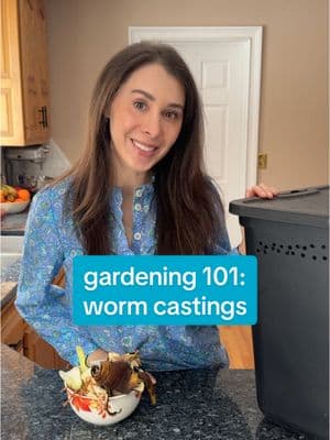 Worm castings, also known as black gold can be expensive to purchase from the store. I have a box of composting worms that do all the work for me, for free! Questions about vermicomposting? Leave them down below! #gardening101 #vermicomposting #wormcastings #blackgold 