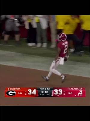 Touchdown Alabama they answer in one play…… #rolltide #alabama #fy #fyfy #football #ryanwilliams #football #footballtiktok #collegefootballtiktok #rolltideroll #CollegeFootball #sportstiktok #uga #sec #bigplay #footballedit #footballedit #collegefootballtiktok #beast #views #sports #footballvideo 