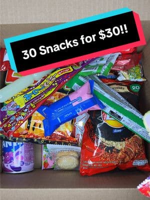 Yes!! It’s Real !! 30 Exotic Snacks for $30 😱 #mysterybox #bussinsnacks #exoticsnacks #exoticsnackboxes #30for30 #foreignsnacks 