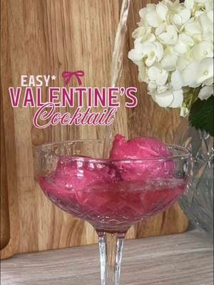 2 ingredients, YES PLEASE🥂💗 #valentinescocktail #galentines #champagne #valentinesdrink #pinkdrink 