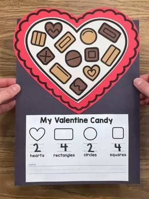 Check out the link in profile for your Valentine’s Day Candy Craft now! 🍬❤️ Practice counting and shapes with this box of candies or decorate your February bulletin board!! 🍬  Minimal prep and tons of Valentine’s excitment!  #candybox #shapes #countingskills #mathactivity #craft #bulletinboards #kindergartenfun #ValentinesDay #februaryfun #teachers #studentcreativity