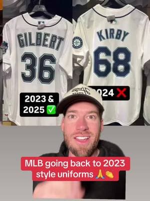 Shoutout to MLB for listening to fan complaints about the 2024 jerseys and uniforms. Changing back to the 2023 style 👏 #MLB #uniswag #mlbuniforms #baseball #baseballuniforms #mlbjerseys #springtraining #mlbspringtraining 