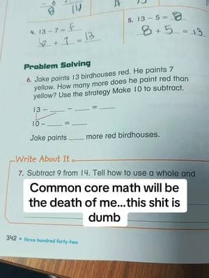 This shit is dumb. Like be forreal. #math #commoncoremath #firstgrade