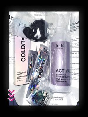 Permanent Color Kit #hairdye #hairdyekit #permanenthaircolor #igkhair #igkcolorkits #rosehair 