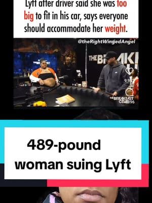 The 489-pound woman that's suing Lyft went on the breakfast club.  #obesity #obese #fatshame #fatpeople #fatsaving #honesty #epidemic #maha #thebreakfastclub 