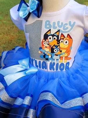 The little ones love Bluey! 💙💙💙 #fypシ #customsneakers #fashioninspo #fashionblogger #sneakerhead #fyp #bluey #blueyparty #1stbirthday #blueybirthday 