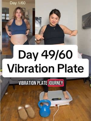 Day 49/60 Vibration Plate Journey. #viberationplate #workoutjourney #homeworkout #homeworkoutsforwomen #lowimpactworkout #vibrationplatebenefits #lowimpactworkout #lymphaticdrainage #honestreview 