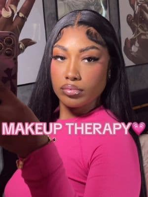 pink makeup therapy 💗🌸💖 #valentinesmakeup #makeuptherapy #makeupforblackwomen #makeupforbeginners #easymakeup #easymakeuptutorial #baseroutine #lysbeauty #onesizebeauty #makeuprevolution #blackopal 