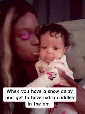 Can we have one everyday?!?😂😫 #snowdelay #teacherlife #babycuddles #baby #mysweetbaby #Love #cutebaby 