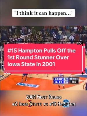 Hampton becomes the 4th 15-seed to advance thanks to a stunning 14-2 run to close the game, and just the 4th HBCU to win a March Madness game #MarchMadness #ncaatournament #ncaabasketball #collegebasketball #cbb #hamptonuniversity #hamptonpirates #thebigfella #hbcu #hbcupride #iowastate #jamaaltinsley #upsetcity 