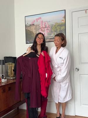 raiding @Mya Miller’s closet for Valentine's Day! we have our favorite but let us know which you think I should wear 💌 #styleover60 #stylehasnoage #styleatanyage #momanddaughter #valentinesdayoutfit