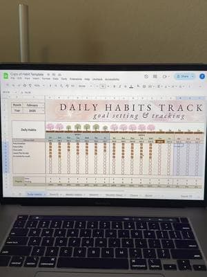 Track your progress, build better habits!  #googlesheets #googletricksofficial #googlesheetshack #digitalplanner #googlesheets_excel #googlesheetstutorial #digitalproducts #googletricks 