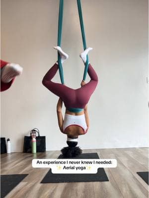 Aerial fitness is the workout I never knew I needed #yoga #aerialyoga 