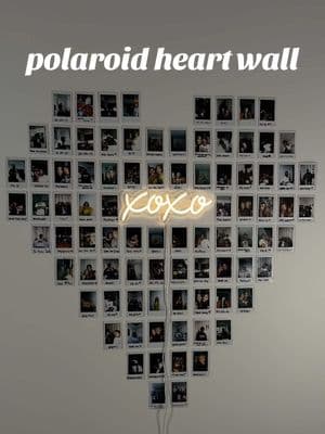 my heart (wall) is full of memories 🥹 my new fav addition to my room #fyp #polaroidheart #polaroid #polaroidwall #roomdecor #walldecor #bedroom 