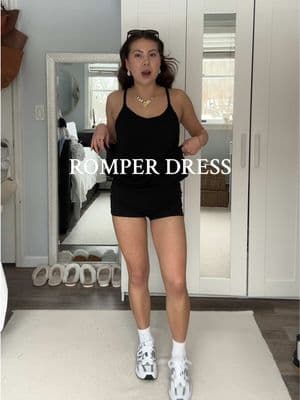 comfy yet cute 😌 #romper #romperdress #minidress #activeweardress #builtinshorts #cottondress #springfashion #SummerFashion #tiktokshopcreatorpicks #tiktokshoprestock #tiktokshopspringglowup #giftguide #ttsdelightnow 