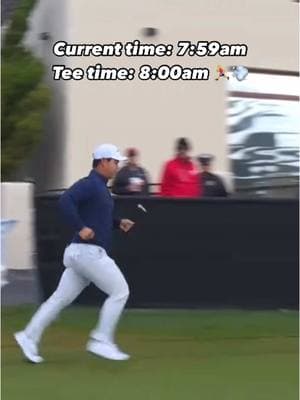 “You gotta run brotha!” Tom Kim was booking it to the first tee at last year’s Genesis Invitational 😅 (via @PGATOUR) #golf #fyp #PGATOUR #tomkim #run #genesisinvitational 