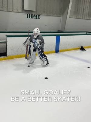 Small goalie? Be better at everything. #hockey #goalietraining #goaliecoaches #goalies 