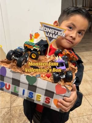 Monster Jam Valentines box for my boy made by daddy 🏁💥♥️ #paratiiiiiiiiiiiiiiiiiiiiiiiiiiiiiii #foryoupage #monsterjamfans #monsterjam #monsterjamvalenties #valentinesboxidea #valentinesboxcrafting #diyproject #MadeWithLove @Rogelio R. 