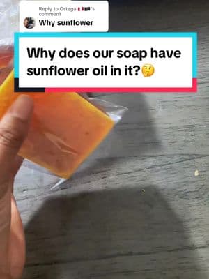 Replying to @Ortega 🇵🇪🏴 Answering why our BestSeller for Clear Skin in 2weeks has sunflower oil🩵 #helloclearskinsoapbar #helloclearskinsoap #helloclearskinsoapbars #turmericsoap #turmericsoapbars #turmericsoapsoapfordarkspots #turmericsoapforsensitiveskin #smallskincarebusiness #naturalskincareproducts #naturalskincarebusiness #fyp #foryoupage #fypviralシ #whippedwonderlandskincare 