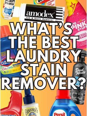 What's the best laundry stain remover? After extensive scientific testing, here are the results: Best - Miss Mouth's, Dad Mode, and high quality liquid laundry detergent like Persil or Tide Stain Release Average - Zout, OxiClean Max Force, Amodex, Clorox (for colors), and Shout Bad - Grandma's Secret Spot Remover and The Pink Stuff A few notes: Oxiclean Max Force and Shout did best on makeup stains.  Check out the full video on my YouTube channel for the full deep dive :)  #laundy #stainremover #shout #amodex #clorox #dadmode #missmouth #missmouths #missmouthsmessyeater #persil #tide #zout #oxiclean #thepinkstuff #grandmassecretspotremover #beststainremover #laundrystainremover #laundryproducts #laundryproductreview #laundrytips #laundryhacks #cleaning #CleanTok #explained