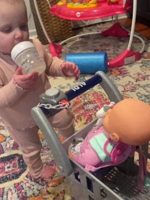 The only sound that comes to my mind when I see my daughter play with the baby she got for her 1st birthday 🤣😭 #natebargatze 