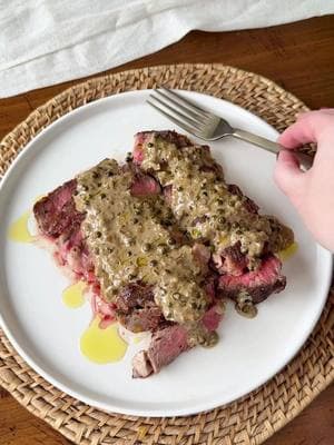 Date night dinner: steak au poivre and we finally didn’t almost put the kitchen out of commission 🔥🥩 #steakaupoivre #aupoivre #datenight #steak #ribeye #ValentinesDay #EasyRecipe #steakrecipe #yum #fyp 