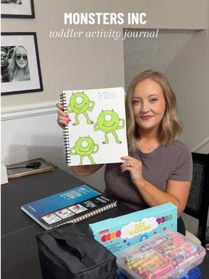 should we do a Disney series? 💚 #toddleractivityjournal #toddlerlearning #busybook #toddlerlearningjournal #learningjournal #disneymom #disneydiy #disneyactivity #monstersinc 