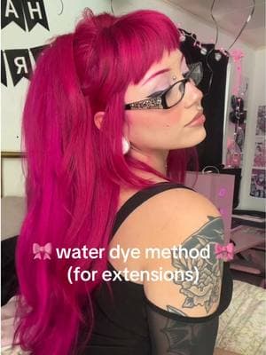 recently learned how to do the water dye method for clip ins and I love it!!🎀 To be honest my hair is slightly more red/pink than my clip ins bc I don’t lift my hair too much when I dye it but who cares lol I have 26in clips innnsss🤪 clip ins are @Bellamihair code NICOLER (link in bio) hair color is @Arctic Fox #fyp #pinkhair #fyppppppppppppppppppppppp #clipinhairextensions #hairextensions #bellamihair 