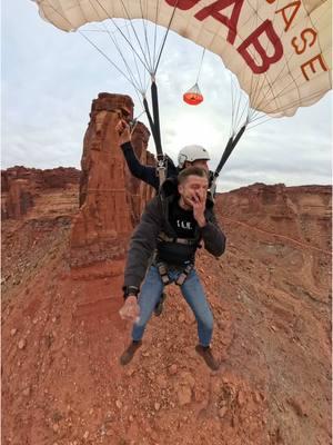 Normal? Us? Not even a little.  #basejump #skydive #podcast #audacious #brave #inspire #takechances #life #Love #colorado #tandembasemoab #moab #utah #nature 