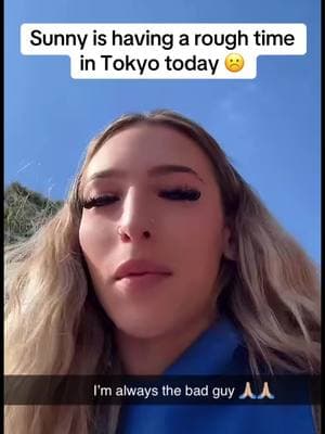 Sunny is having a rough time in Tokyo today ☹️ shes feeling a bit better now though! #sunnychristinaaa #sunnychristina #sunnyandqt #qtclaps #travelathon2025 #tokyo #miamitiktok #trending #usneverthem #fyp 