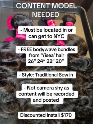 Collaboration time 👋🏾 Content model needed! Please Dm, leave a comment or email styledbytshikaaa@gmail.com if interested.  Install date: Month of February  #haircollaboration #traditionalsewinnyc #nycsewins #newyorksewins #contentmodel #hairmodel #hairinfluencer #blackgirlhairtok 