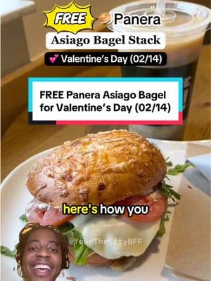 💖 @Panera Bread is giving away FREE food on Valentine’s Day 🥯 Use code ‘BAEGEL’ with any Asiago Bagel Stack purchase btwn 02/13-02/14 🫡 this is a BOGO deal!!  #panerabread #panera #ValentinesDay #valentine #valentinesdayfood #foodhacks #cheapmeals #mealdeal #february14 #0214 #asiagobagel #asiago #bagel #dateideas #baegoals #ConSantanderConecto 