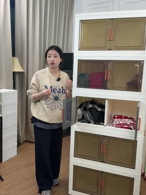 This foldable storage cabinet has really helped tidy up the place a lot！#fyp #onailhome #discount #storage #TikTokShop