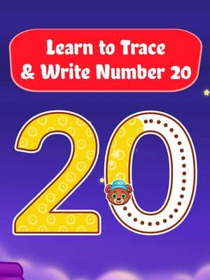 Let's embark on a fun journey to learn the number 20! 🌟 Trace the number 20 and count 20 twinkling stars in the sky. Did you know that famous footballer Bernardo Silva proudly wears the number 20 jersey for Manchester City?  Let's count to 20 together and imagine scoring 20 goals like a soccer star! #number20 #earlylearning #kidseducation #toddlertok #toddleractivities #learningisfun #kidsmath #kidsactivities #toddlersoftiktok #toddlertok #edutainment #homeschooling #kindergartenteacher #earlylearning #firstgradeteacher #prek #LearnOnTikTok #preschoolactivities #learnwithtiktok #kidstiktok #kidsvideos #tiktok #toddlers #educational #kidsfun #learning #teacher #lucasandfriends