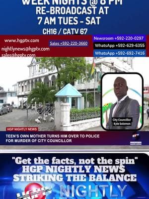 TEENS’ OWN MOTHER TURNS HIM INTO POLICE FOR MURDER OF CITY COUNCILLOR. Teen Arrested for City Councillor Murder Guyana:  Police have formally arrested the teenager responsible for the killing of a city councillor. The suspect is now in custody, as investigators work to determine the motive behind the fatal attack. Authorities are expected to lay charges soon as the case unfolds.  Dacia Richards has the details. #BreakingNews #HomicideInvestigation #PoliceArrest #JusticeForCouncillor #HGPBreaking #GuyanaNews#libertyavequeens #guyanese #littleguyana #trinidad #guyanatiktok #guyanesetiktok🇬🇾 #brooklynny #flatbushave #citycouncil #georgetown