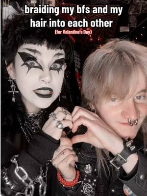 we look starkly different now #goth #ValentinesDay #valentines2025 #altcouple #tradgoth #gothaesthetic #gothic #punkrock #mullet #gothtok #punk #gothcouple #valentine #gothfashion #gothicfashion #gothlife #vampires #vampiregirl 