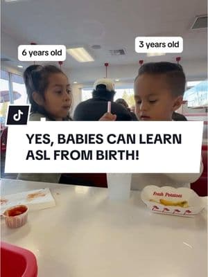 Oh, you don’t think babies can learn ASL from birth? They can! 😸 Babies are born ready to communicate. They use gestures and facial expressions before they can even babble. ASL is a visual language, and babies’ vision develops before their vocal cords do. That means they can sign before they can talk! Research shows that signing helps with language development, reduces frustration, and strengthens bonding. Hearing, Deaf, or Hard of Hearing—it doesn’t matter. All babies are wired for language, and ASL is no exception. So yes, they can learn ASL from birth and thrive with it! #innoutburger #kids #deafhohkidscan #deafkidscan #hohkidscan #asl #deaf #hoh 