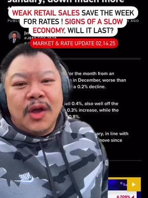 📉 Told you the economy isn’t as strong as they say it is. January retail sales dropped 0.9%, way more than expected. Consumers are cutting back on non-essentials, and it shows: 	•	Sporting goods, hobby, music, and bookstores: down 4.6% 	•	Online sales: down 1.9% 	•	Auto dealerships: down 2.8% 	•	Furniture stores: down 1.7% 	•	Clothing retailers: down 1.2% Meanwhile, essentials are holding strong: 	•	Gas prices: up 0.9% 	•	Food services: up 0.9% This shift proves people are focused on necessities like food and gas, while cutting out the extras. If the economy keeps weakening, the Fed may have no choice but to pivot—which could ease hiring freezes and help regular folks get back to working one job instead of three. What do you think? Is the economy finally showing cracks, or are we not there yet? Let me know below! #EconomicUpdate #RetailSales #FedPivot #USEconomy #FinanceTips #WealthMindset #FinancialFreedom@Minhs2Cents 