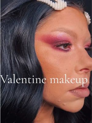 Valentines makeup look . Tutorial is already posted #motd #bleachedeyebrows #hairtok #skinover30 #fyp #altvalentinesmakeup #witchtok 