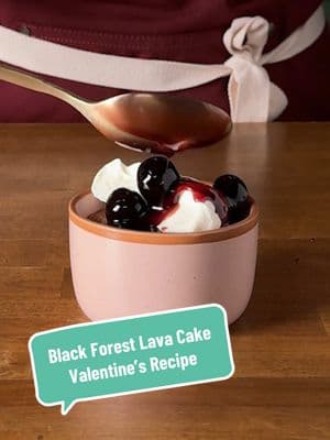 With love, from @Gordon Ramsay.  Recipe at link in bio. 💕 #blackforestcake #bakingtiktok #valentinesrecipes #ValentinesDay #givethegiftof #marachinocherries #lavacakerecipe 