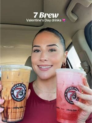 trying @7brewcoffee new Valentine’s Day drinks!! I got the raspberry truffle macchiato & the cocoberry fizz with cream 🩷 #7brew #7brewcoffee #7brewsecretmenu #7breworder #7brewvalentinesdrink #valentinesdaycoffee #valentinesdaydrinks #fyp 