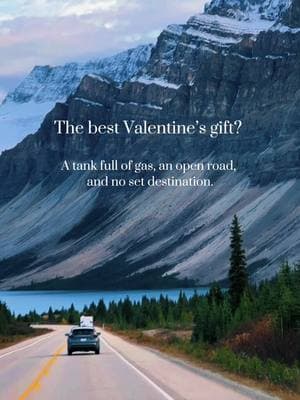 The best kind of love? The kind that comes with mountain views, winding roads, and a full tank of gas. ❤️🚐 Driving the Icefields Parkway feels like flipping through a book of the most breathtaking scenery with its glaciers, waterfalls, and endless adventure around every turn.  I was feeling inspired this Valentines Day so I wrote a poem…  Roses are red, violets are blue… take me to the Rockies, and I’ll love you forever too. 😉 #IcefieldsParkway #RoadtripLove #AdventureTogether#familyadventures #canadaroadtrip 